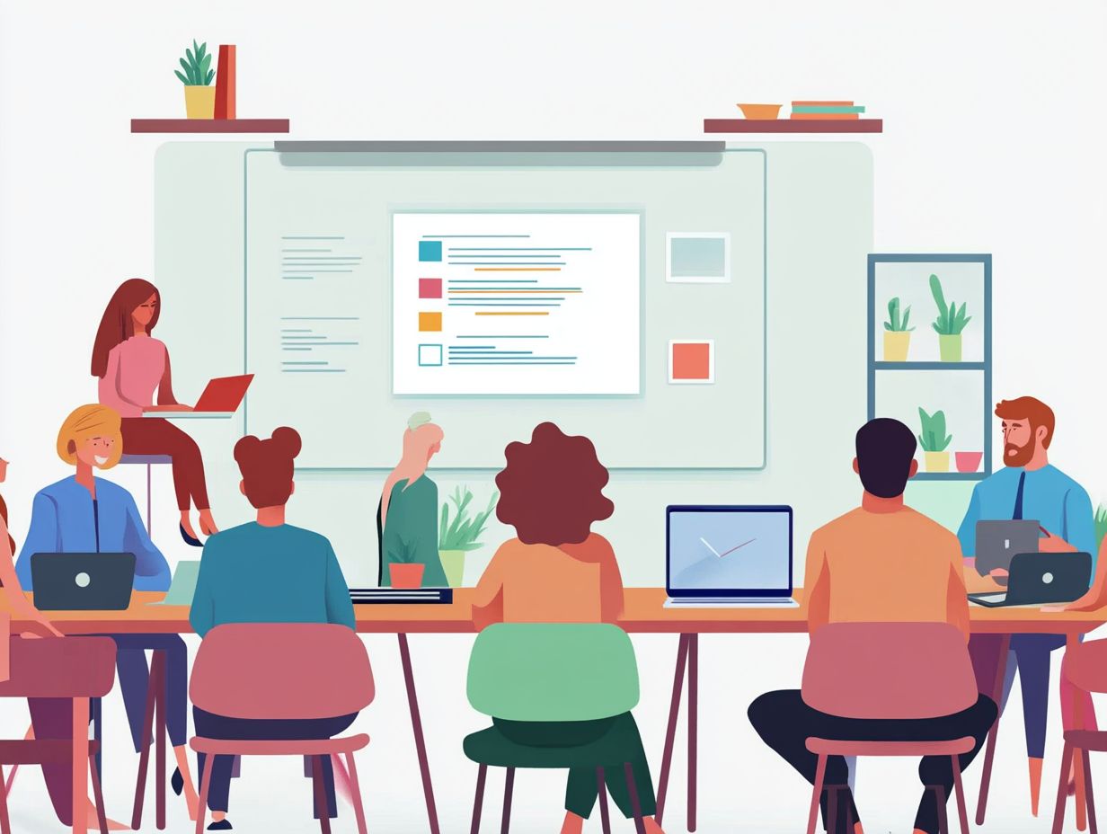 Visual representation of key takeaways for e-learning implementation