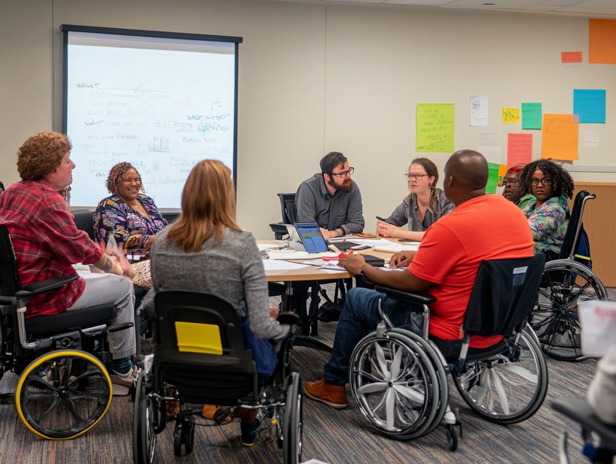 A diverse group of individuals engaging in accessible skill enhancement programs