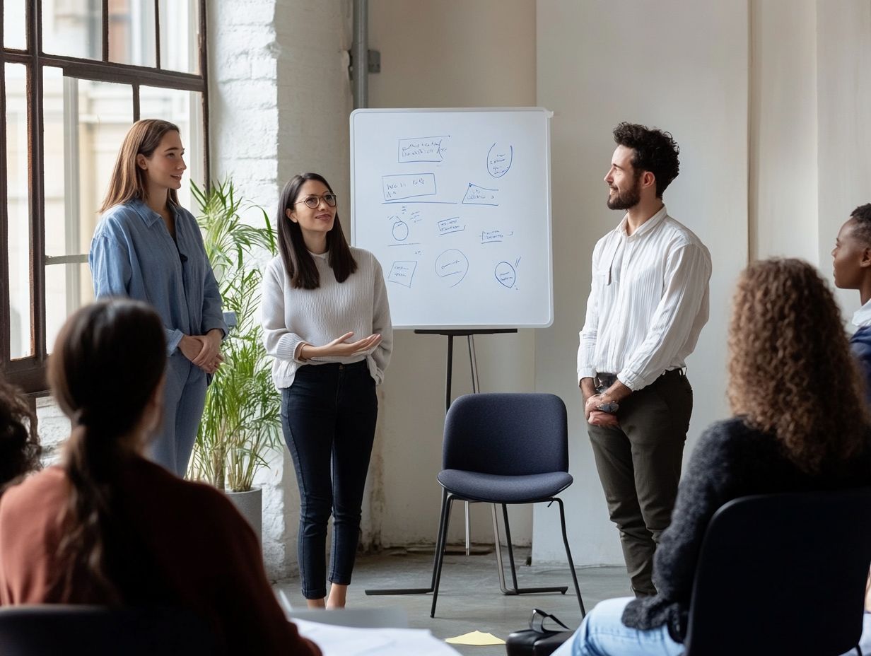 A group of people engaged in an interactive training session