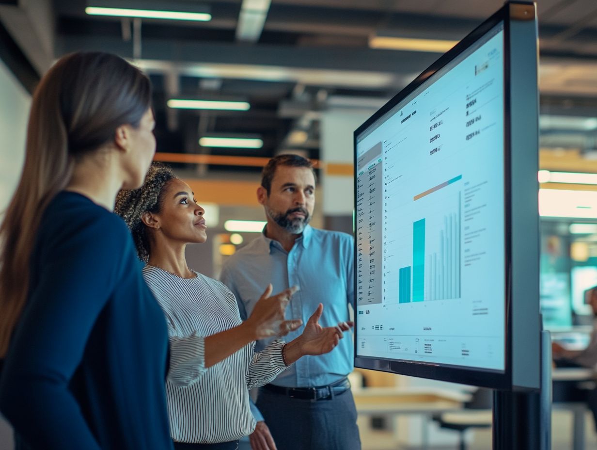 Chart illustrating retention rates and employee satisfaction metrics