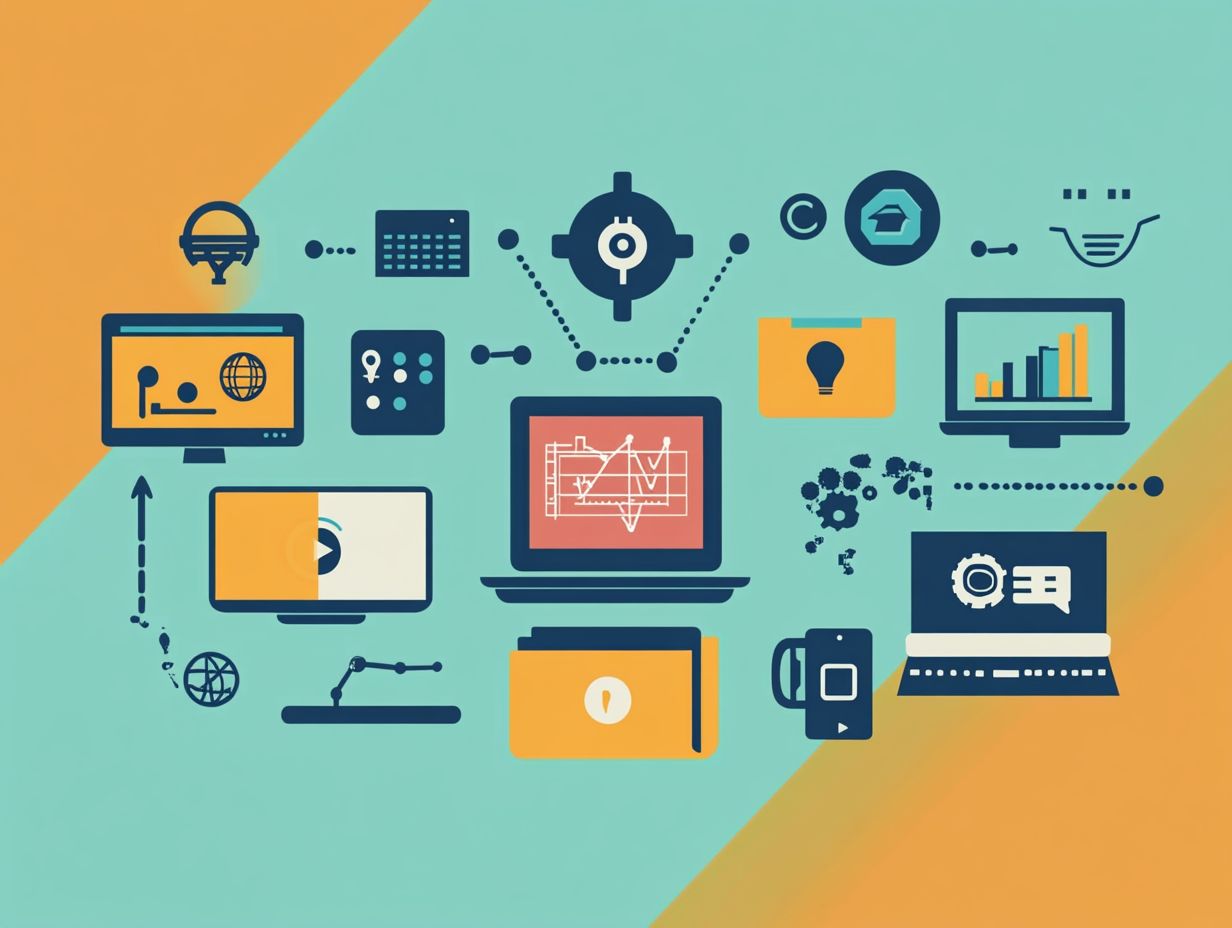 Illustration of the evolution of e-learning in corporate training.