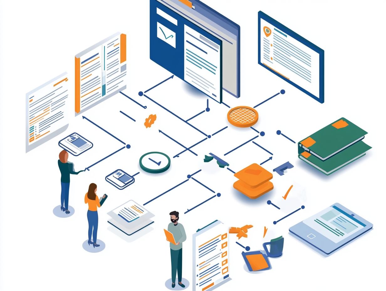 Visual representation of the steps for conducting a training evaluation.